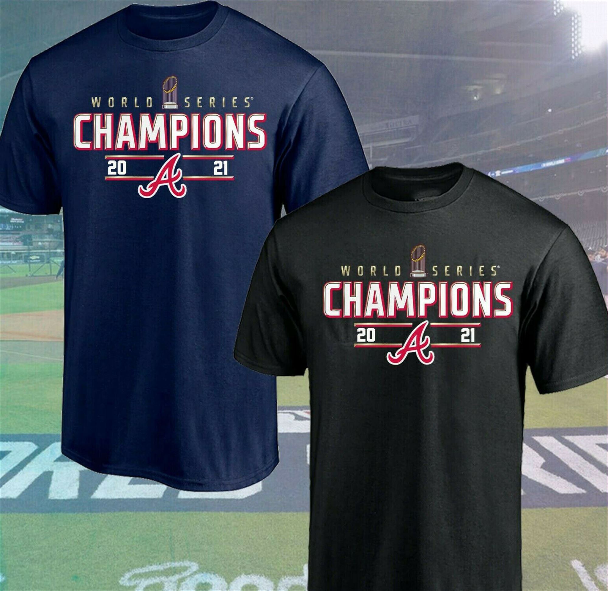 Atlanta Braves 2021 World Series Champs Locker Room T-shirt Size S-5xl