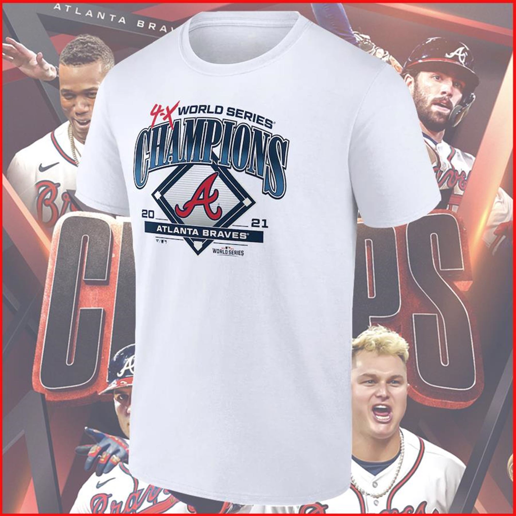 Atlanta Braves 4x World Series Champions T-shirt