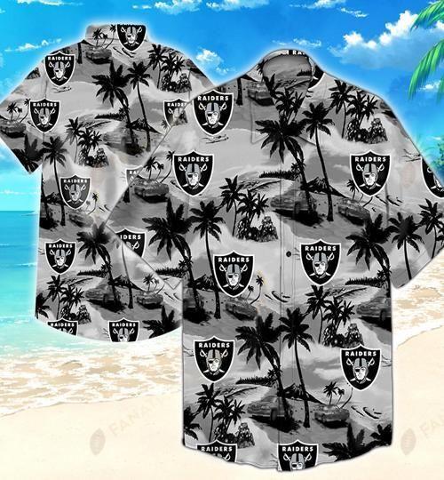 NFL Oakland Las Vergas Raiders Coconut Tree Hawaii 3d Shirt