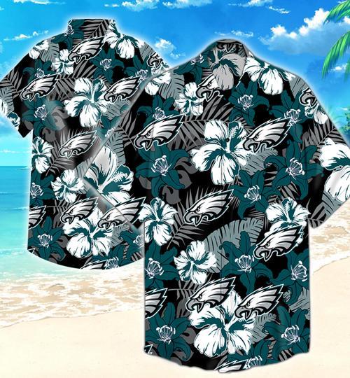 NFL Philadelphia Eagles Flower Hawaii 3d Shirt