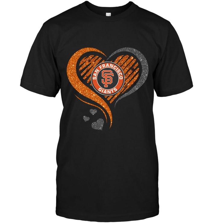 Mlb San Diego Padres San Francisco Giants Heart Glittering Shirt Full Size Up To 5xl