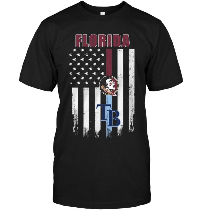 Mlb Tampa Bay Rays Florida Florida State Seminoles Tampa Bay Rays American Flag Shirt Hoodie Plus Size Up To 5xl
