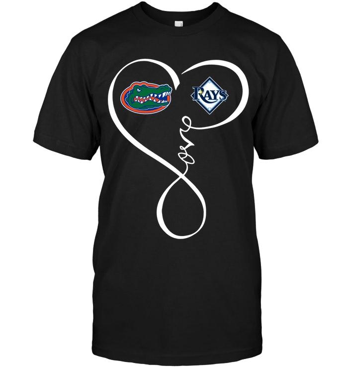Mlb Tampa Bay Rays Florida Gators Tampa Bay Rays Love Heart Shirt Long Sleeve Full Size Up To 5xl