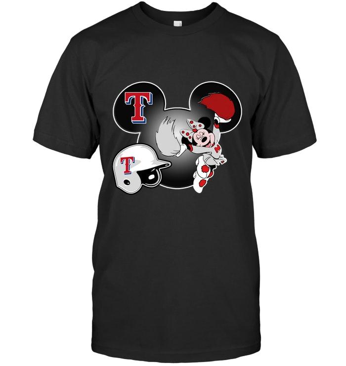 Mlb Texas Rangers Minnie Cheerleader Shirt Black Shirt Size Up To 5xl