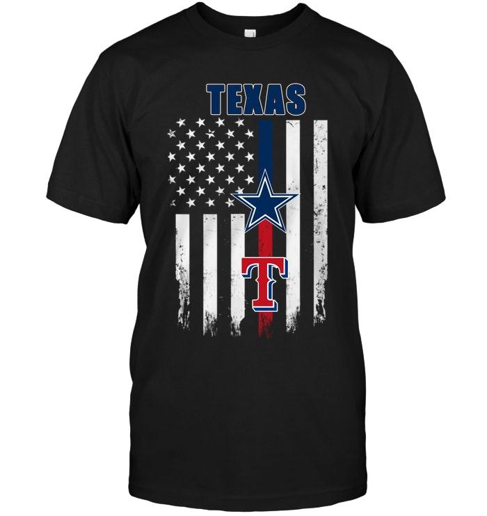 Mlb Texas Rangers Texas Dallas Cowboys Texas Rangers American Flag Shirt Shirt Size Up To 5xl