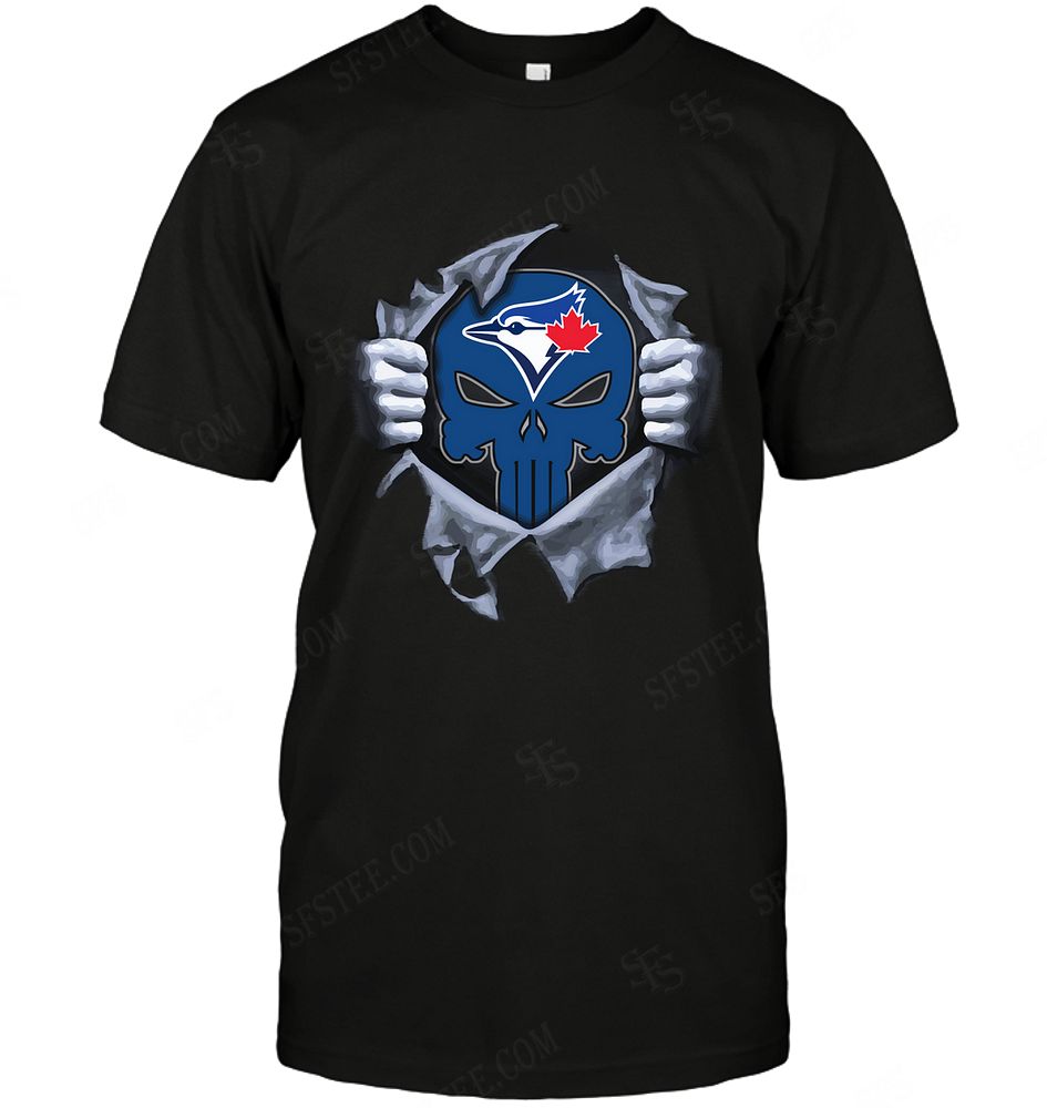 Mlb Toronto Blue Jays Punisher Logo Dc Marvel Jersey Superhero Avenger Hoodie Size Up To 5xl