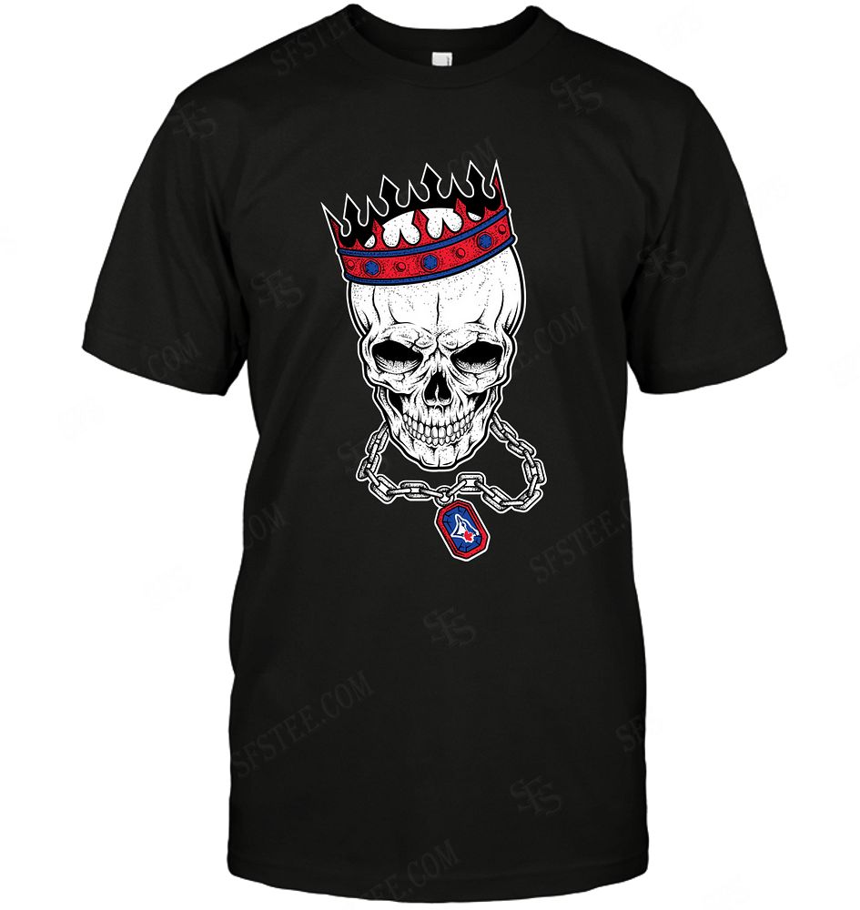Mlb Toronto Blue Jays Skull Rock With Crown Full Size Up To 5xl
