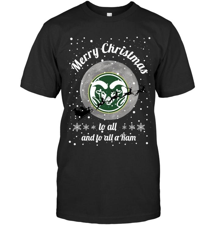 NCAA Colorado State Rams Merry Christmas To All And To All A Rams Fan Shirt Hoodie Size S-5xl