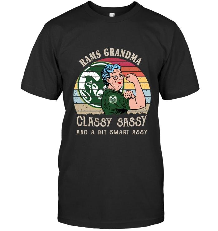 Ncaa Colorado State Rams Strong Grandma Classy Sassy And A Bit Smart Asy Retro Art T Shirt Long Sleeve Size Up To 5xl