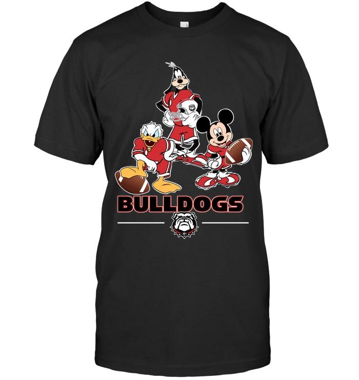 Ncaa Georgia Bulldogs Mickey Donald Goofy Fan Shirt Plus Size Up To 5xl
