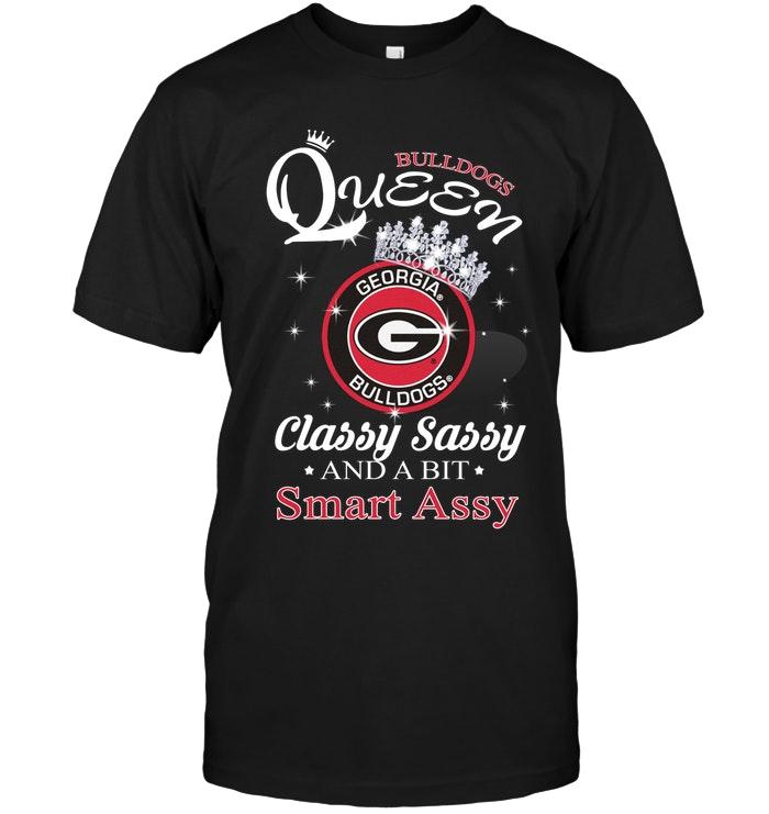 Ncaa Georgia Bulldogs Queen Classy Sasy And A Bit Smart Asy Shirt Sweater Plus Size Up To 5xl