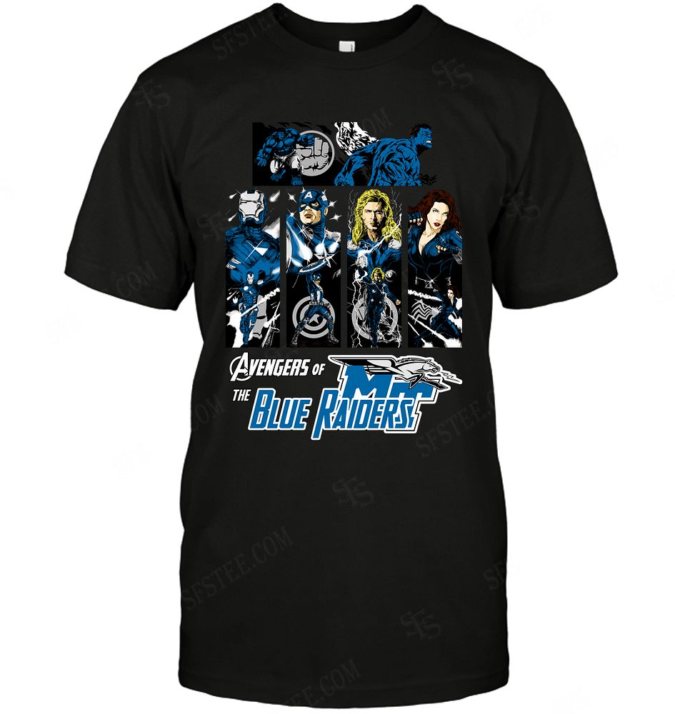 NCAA Middle Tennessee Blue Raiders Avengers Dc Marvel Jersey Superhero Avenger Tank Top Gift For Fan