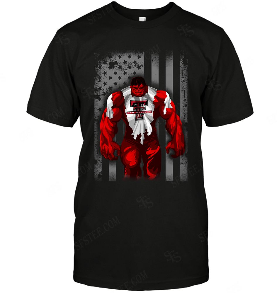 NCAA Texas Tech Red Raiders Hulk Dc Marvel Jersey Superhero Avenger Shirt Gift For Fan