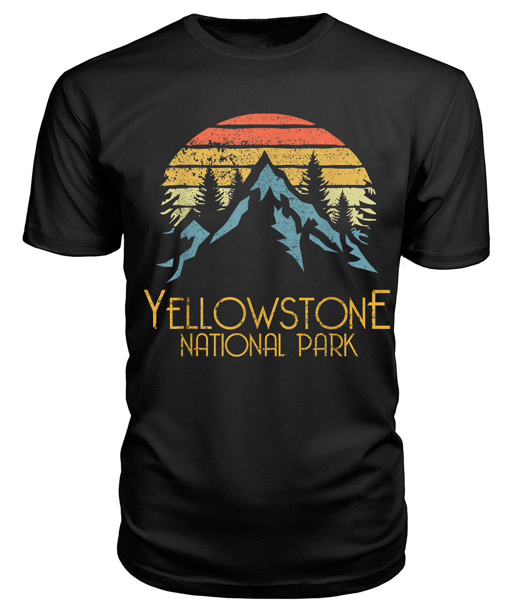 Vintage Retro Yellowstone National Park Wy T Shirt Plus Size Up To 5xl