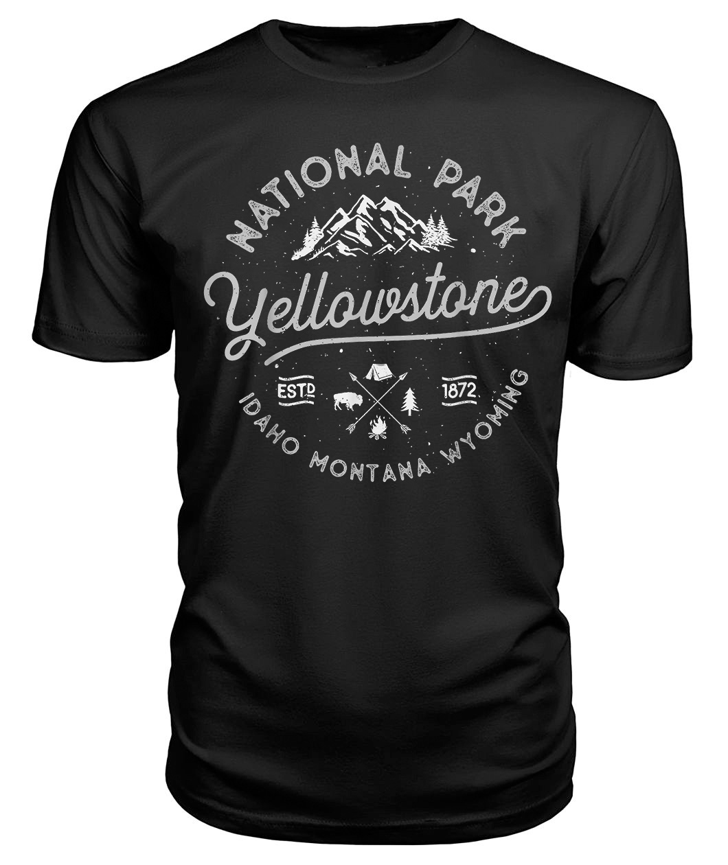 Yellowstone Us National Park Bison Buffalo Vintage Men Women T-shirt Size Up To 5xl