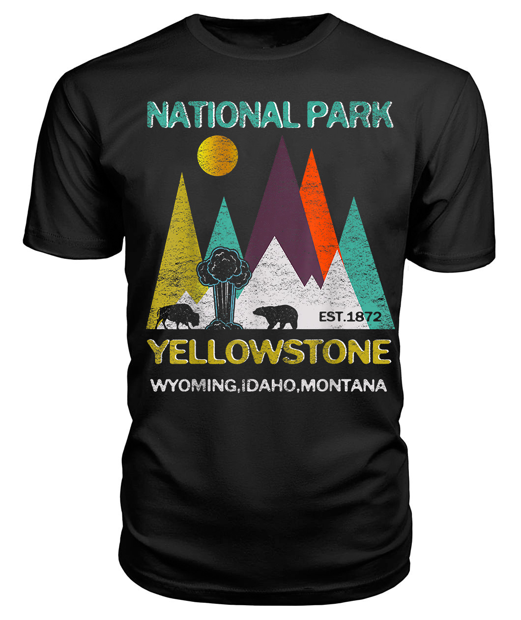 Yellowstone Wyoming Us National Park Tee Family Vacation T-shirt Full Size Up To 5xl
