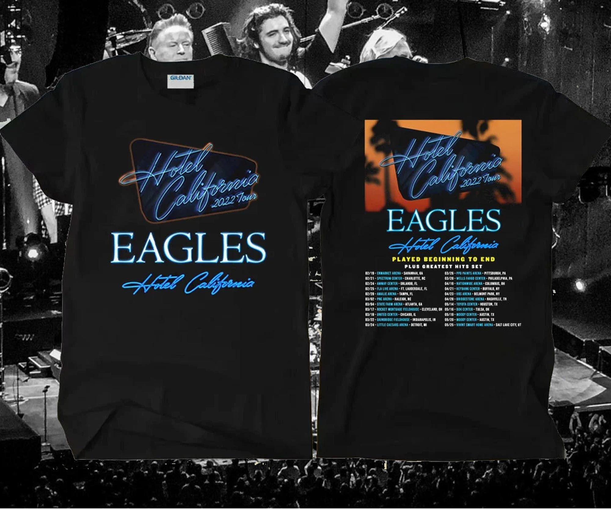 The Eagles Hotel California Concert 2022 Tour T-shirt Plus Size Up To 5xl