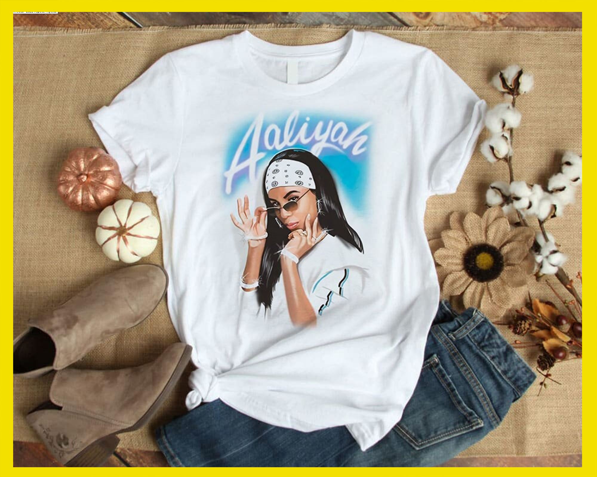 Aaliyah Airbrush Bandana T-shirt Aaliyah Shirt Fan Gifts Aaliyah Vintage Shirt Aaliyah Graphic Tee Rapper Shirt Rnb Shirt Rap Shirt