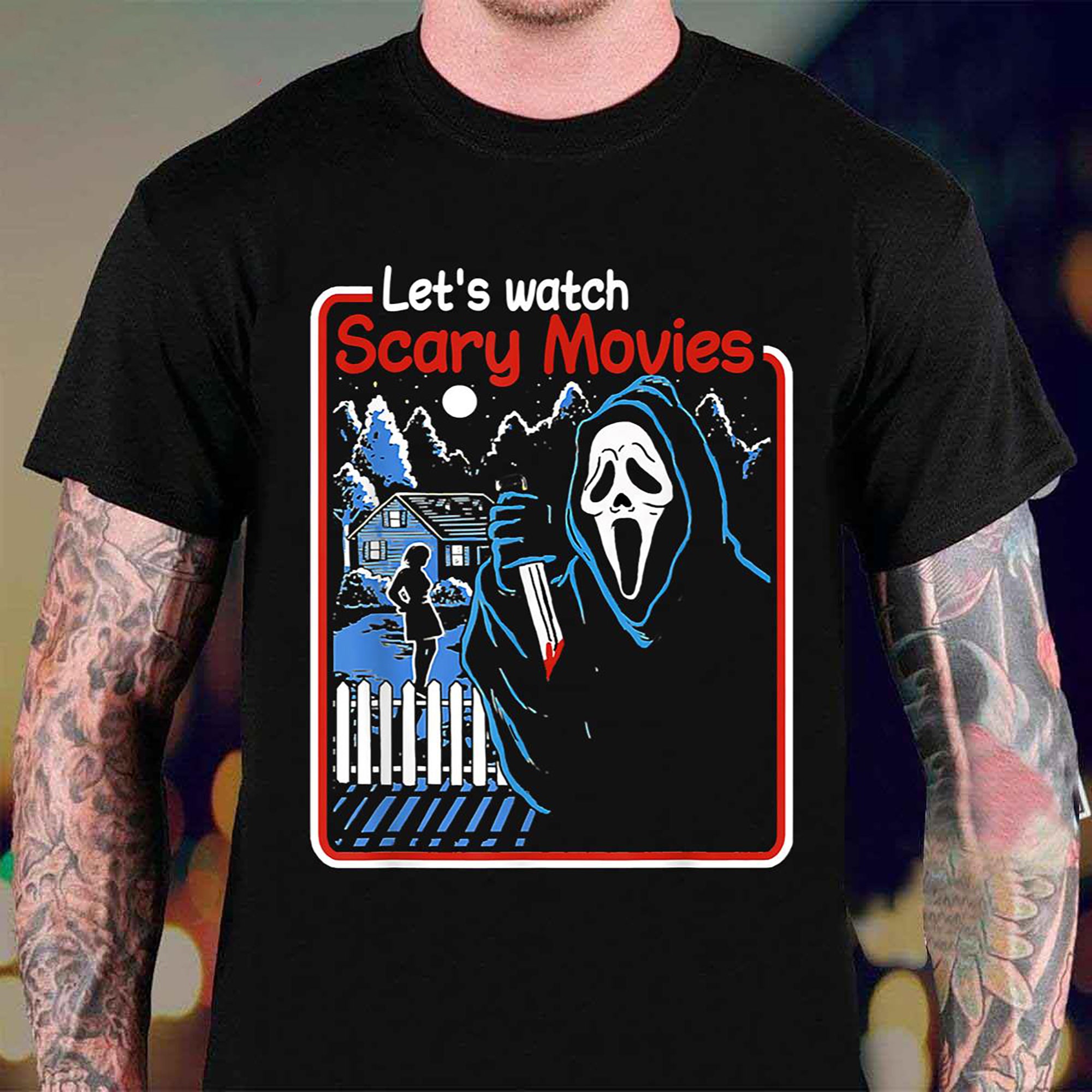 Lets Watch Scary Movies Sweatshirt Ghostface Sweatshirt Horror ...