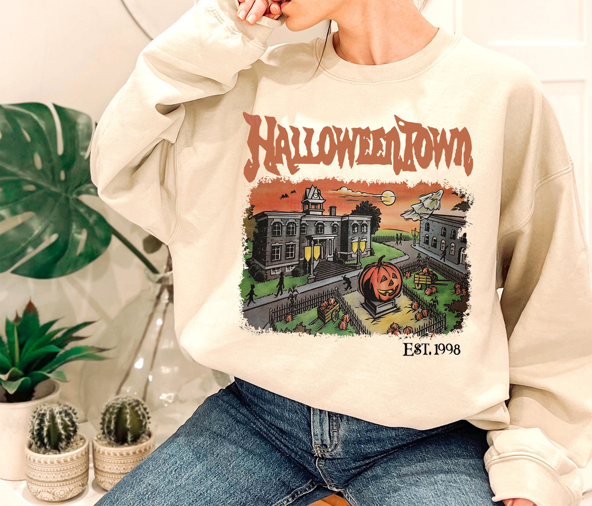 Halloweentown 1998 Sweatshirt Hoodie T-shirt Halloweentown Sweatshirt Fall Halloweentown Shirt Pumpkin Halloween Halloween Sweatshirt O6yx4