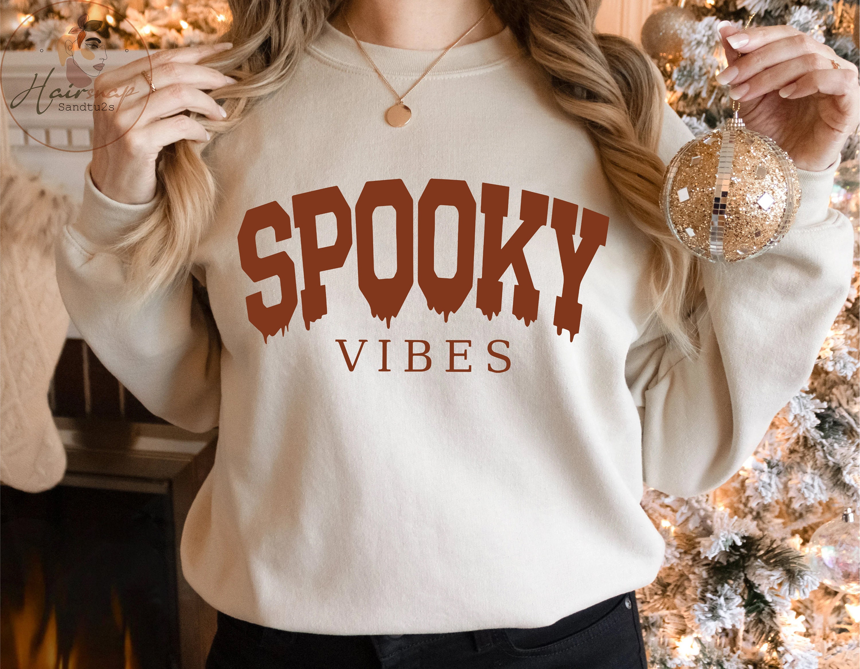 Spooky Vibes Sweatshirt Halloween Shirt Halloween Vintage Sweatshirt Halloween Retro Shirt Funny Halloween Shirt Spooky Vibes Shirt