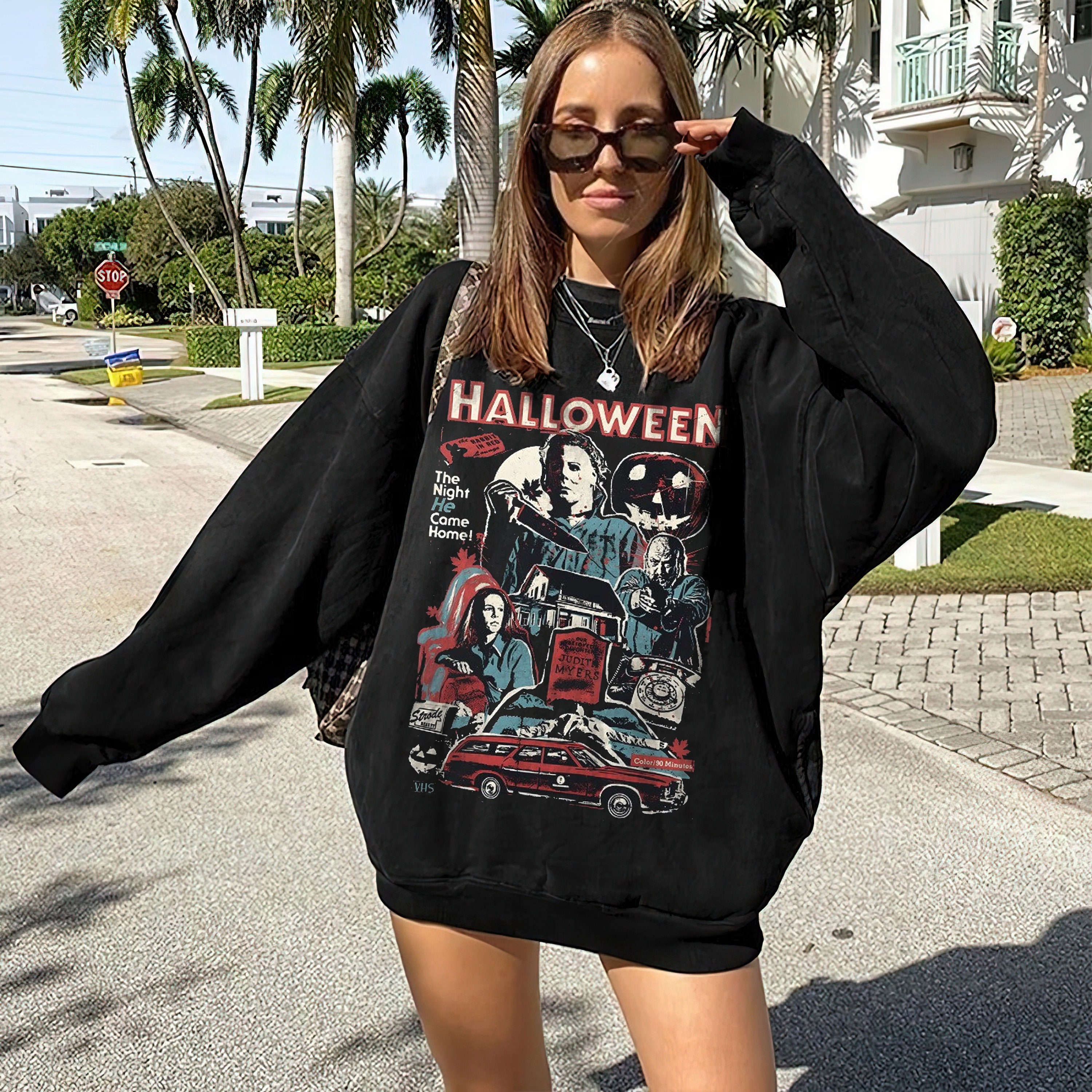 Vintage Michael Myers Halloween Sweatshirt Michael Myers Halloween The Night He Came Home T-shirt Horror Movies Shirt Horror Movie Hoodie