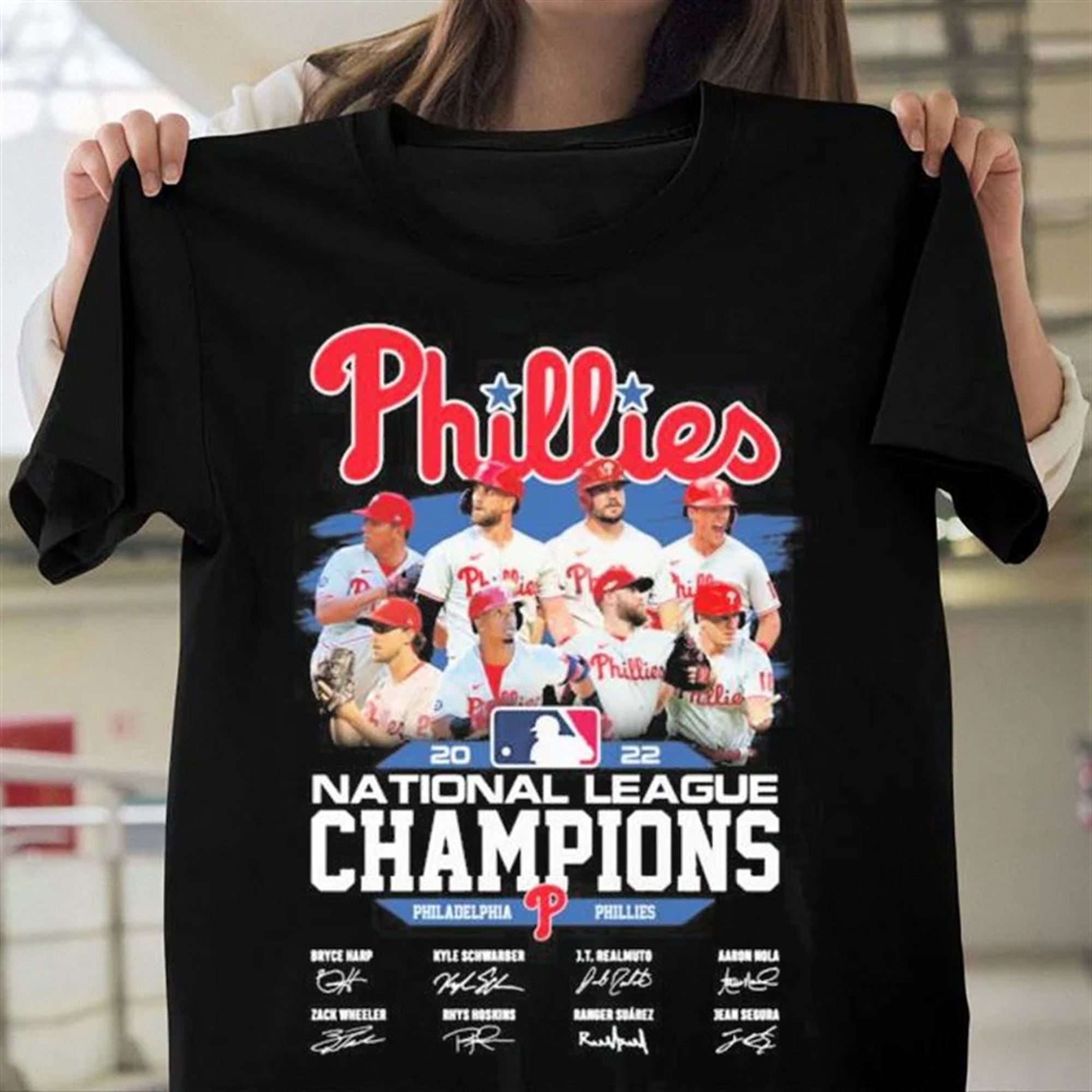 Phillies 2022 Nlcs Philadelphia Phillies Baseball Team Signatures Shirt Size Up To 5xl