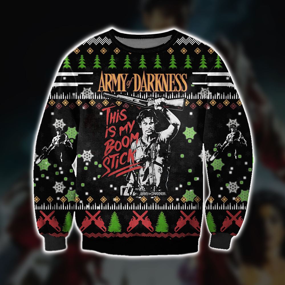 Army Of Darkness 3d Print Ugly Christmas Sweater Sweatshirt Christmas