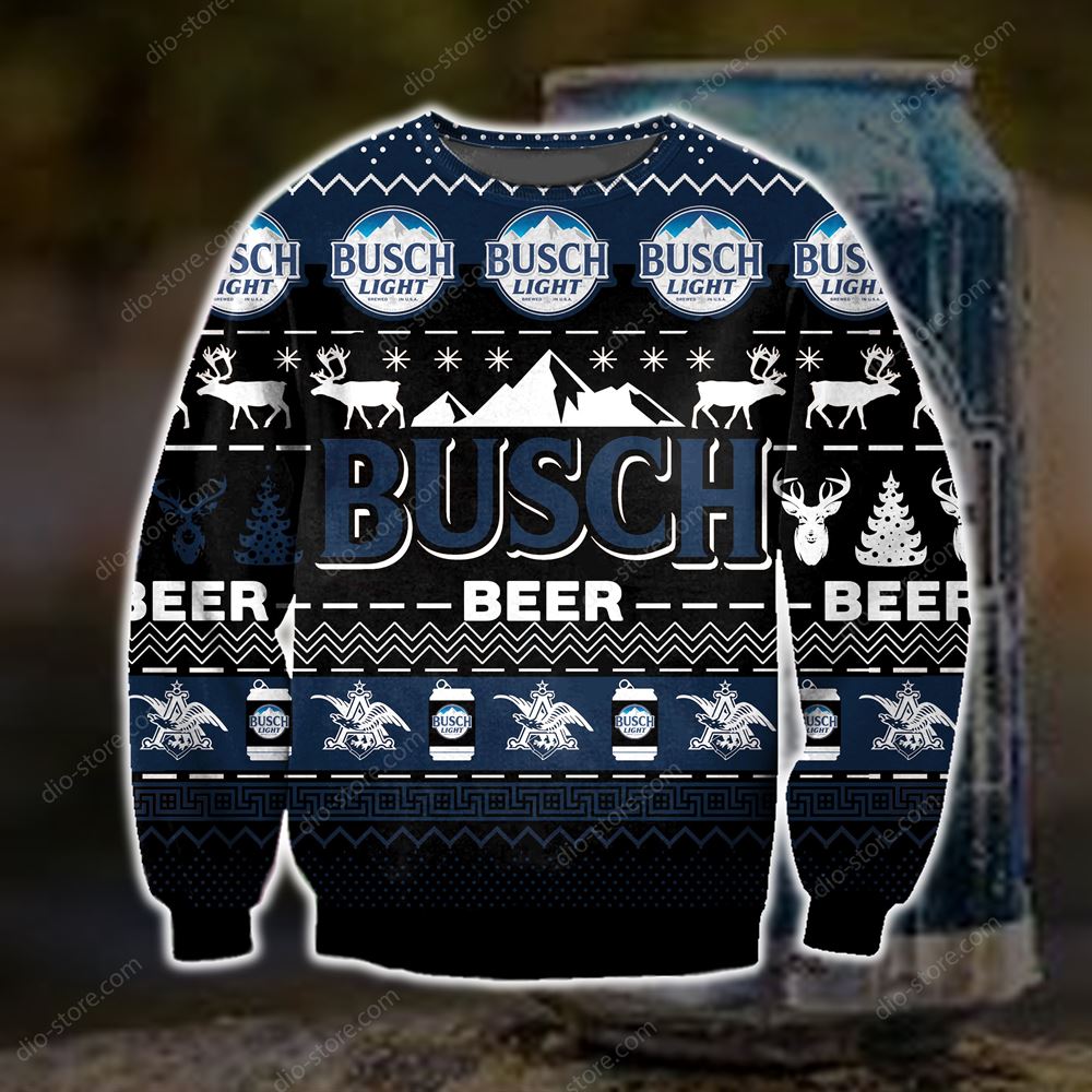 Dark Busch Beer Knitting Pattern 3d Print Ugly Sweater Sweatshirt Christmas