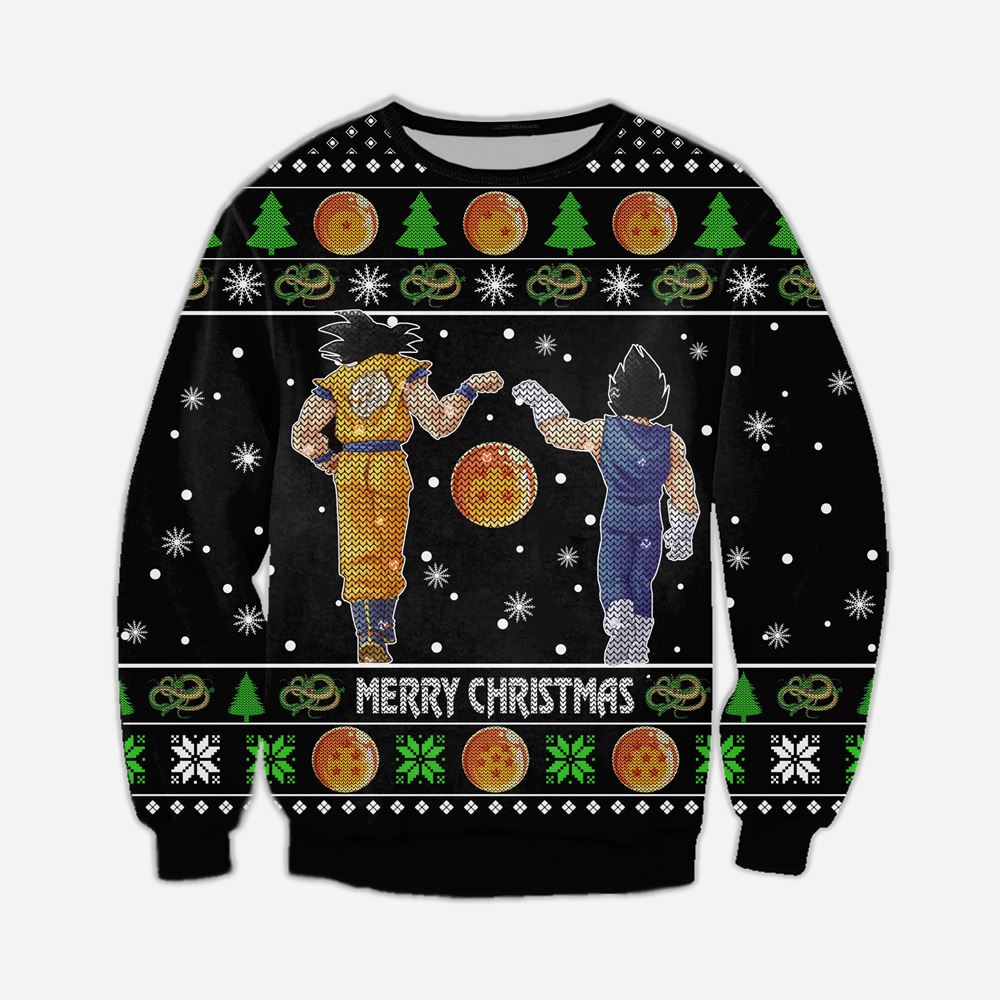 Dragon Ball Knitting Pattern 3d Print Ugly Sweater Sweatshirt Christmas
