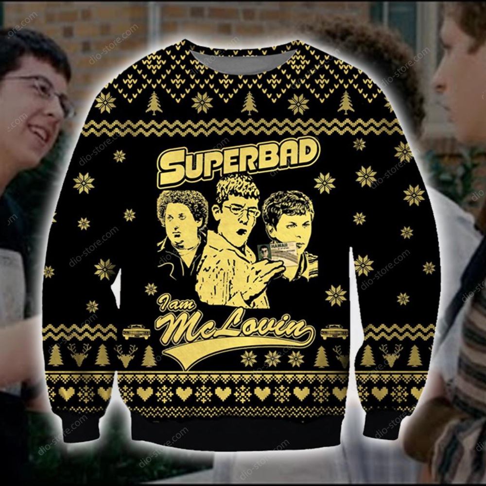 I Am Mclovin Superbad Knitting Pattern 3d Print Ugly Christmas Sweater Sweatshirt Christmas