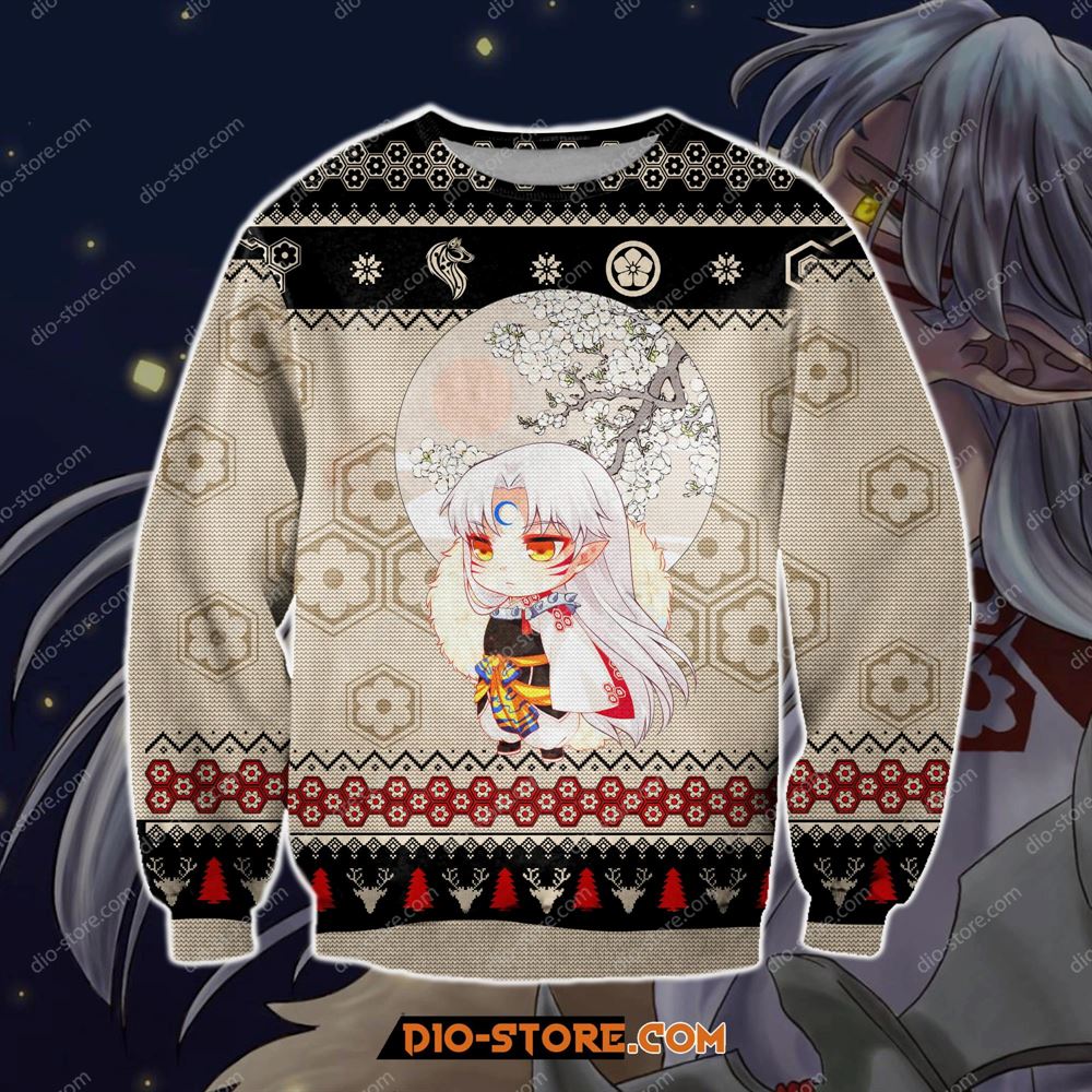 Inuyasha Manga 3d Knitting Pattern Print Ugly Christmas Sweater Sweatshirt Christmas