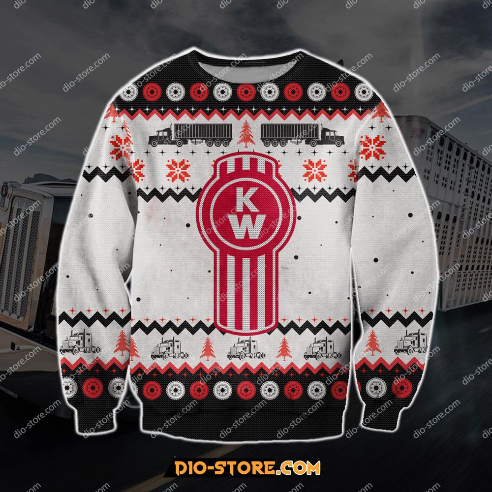 Kenworth Trucks 3d Knitting Pattern Print Ugly Christmas Sweater Sweatshirt Christmas