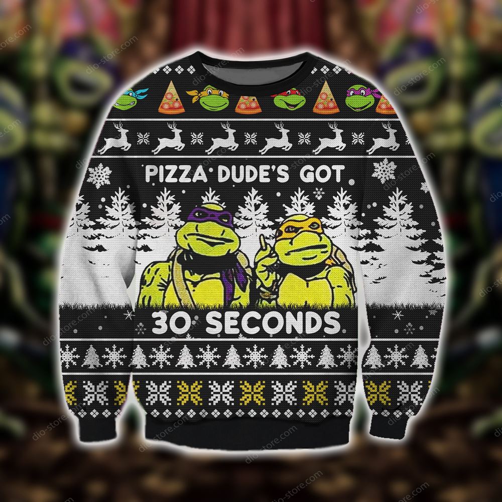 Pizza Dudes Got 30 Seconds Knitting Pattern 3d Print Ugly Sweater Sweatshirt Christmas