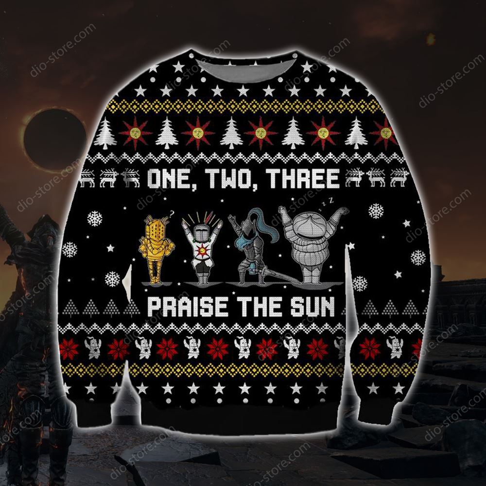 Praise The Sun Knitting Pattern 3d Print Ugly Christmas Sweater Sweatshirt Christmas