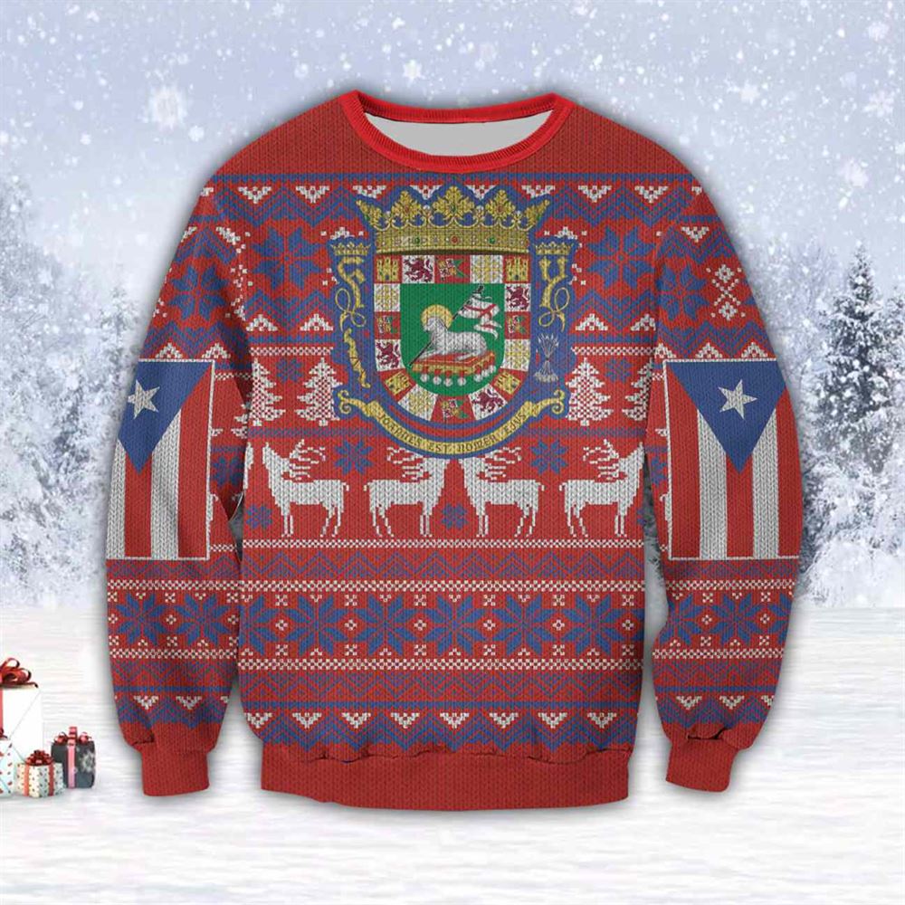 Puerto Rico 3d All Over Print Ugly Christmas Sweater Sweatshirt Christmas