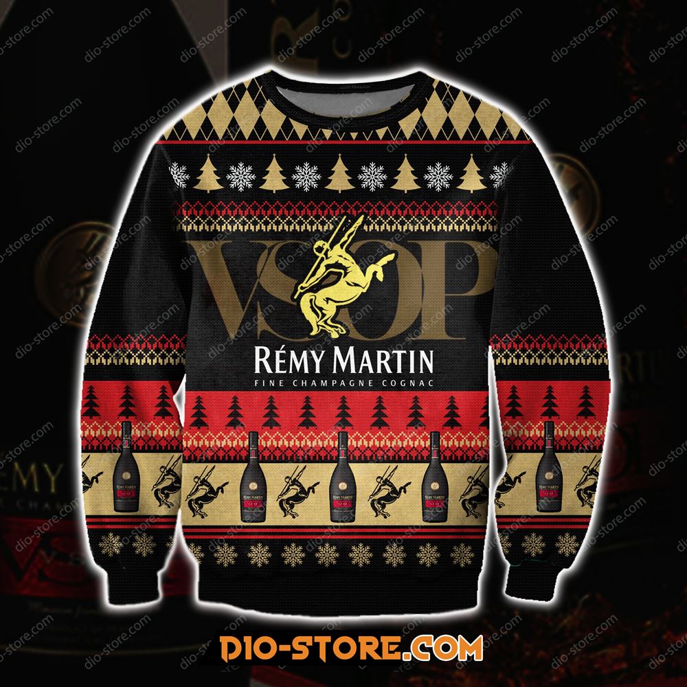 Remy Martin Fine Champagne Cognac 3d All Over Print Ugly Christmas Sweater Sweatshirt Christmas