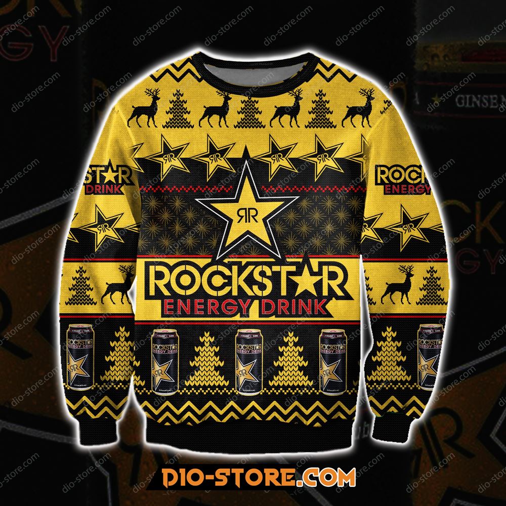 Rockstar Energy Drink 3d All Over Print Ugly Christmas Sweater Sweatshirt Christmas