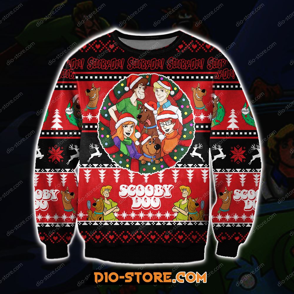 Scooby-doo 3d Print Knitting Pattern Ugly Christmas Sweater Sweatshirt Christmas