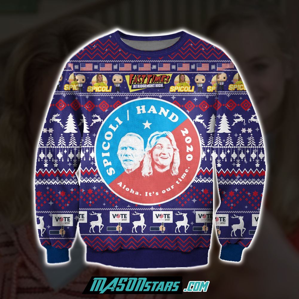Spicoli 2020 Aloha Its Our Time 3d Print Ugly Sweater Sweatshirt Christmas