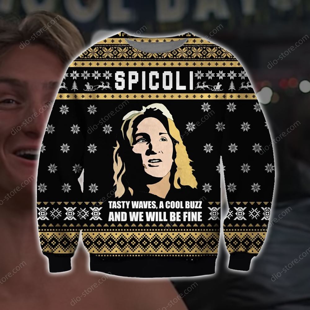 Spicoli Knitting Pattern 3d Print Ugly Christmas Sweater Sweatshirt Christmas