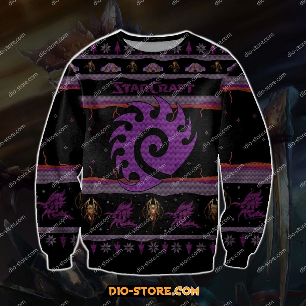 Starcraft 3d Print Knitting Pattern Ugly Christmas Sweater Sweatshirt Christmas