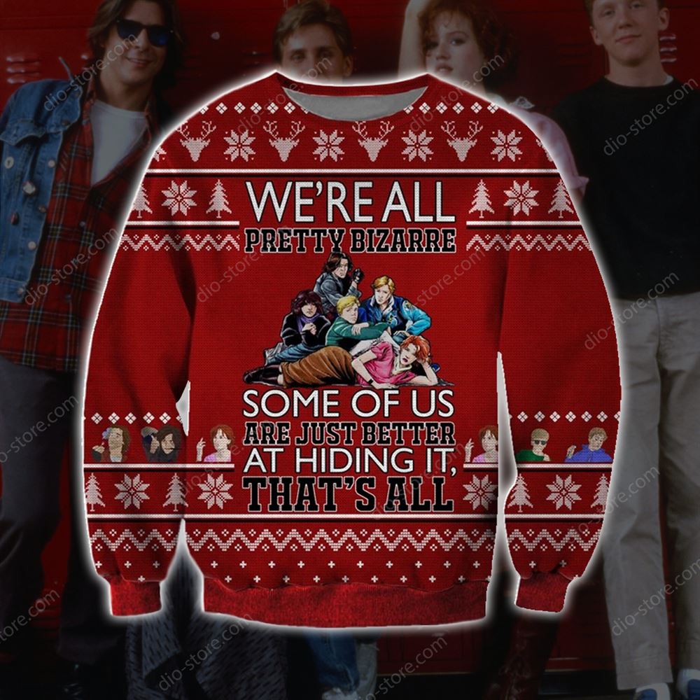 The Breakfast Club Knitting Pattern 3d Print Ugly Christmas Sweater Sweatshirt Christmas