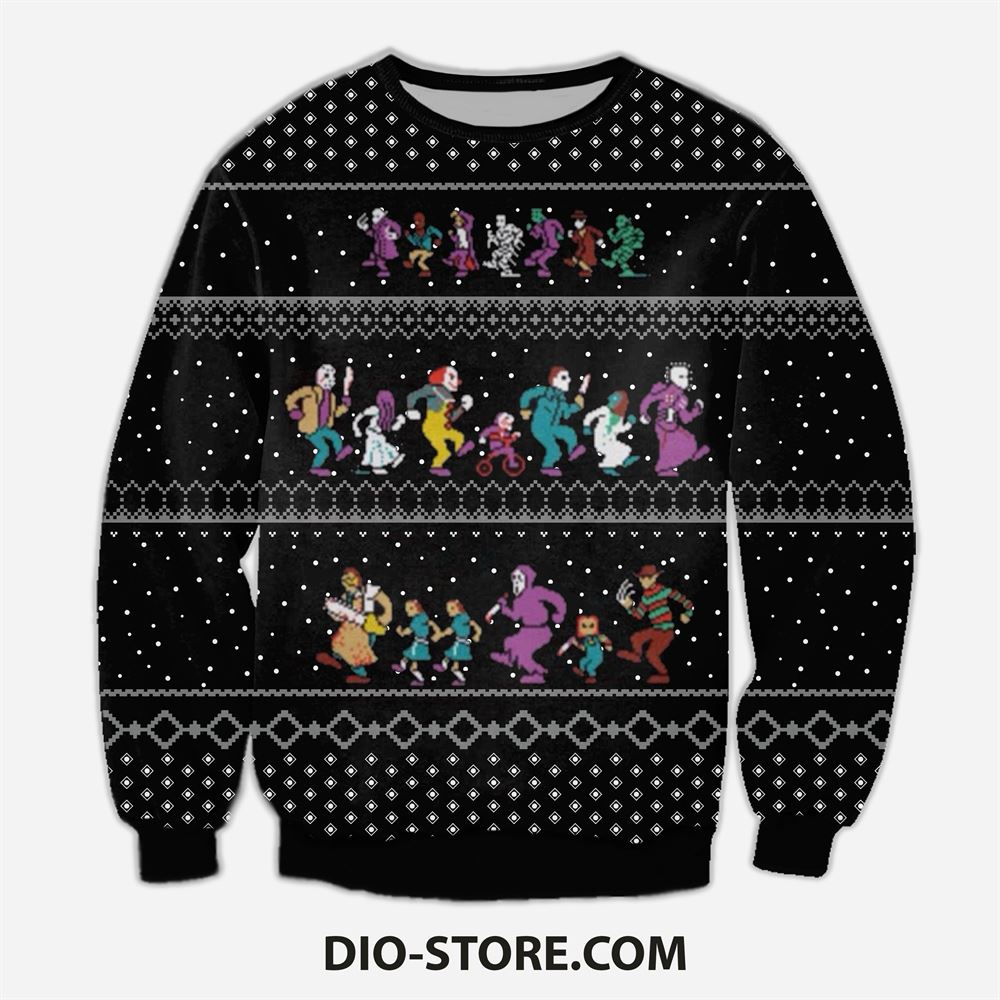 The Horror Christmas Vacation Knitting Pattern 3d Print Ugly Sweater Sweatshirt Christmas