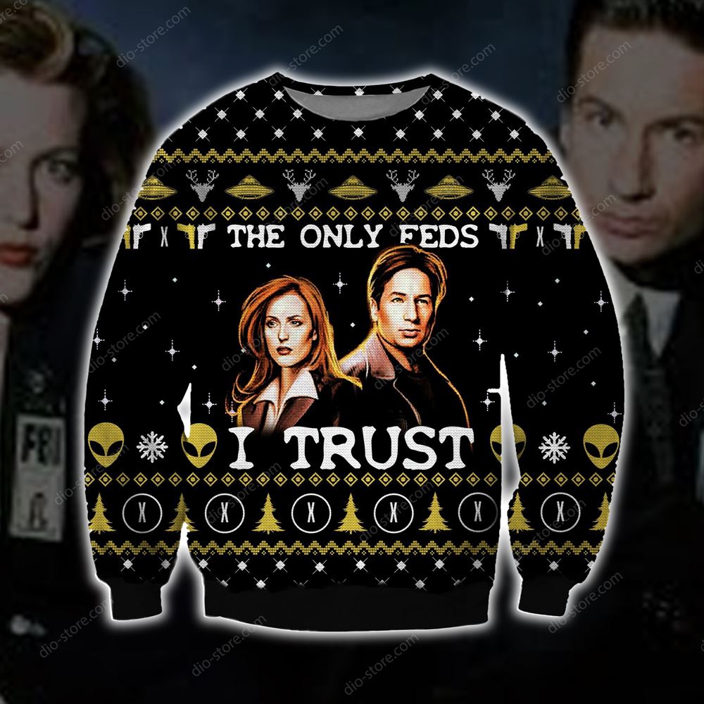 The X Files Knitting Pattern 3d Print Ugly Christmas Sweater Sweatshirt Christmas