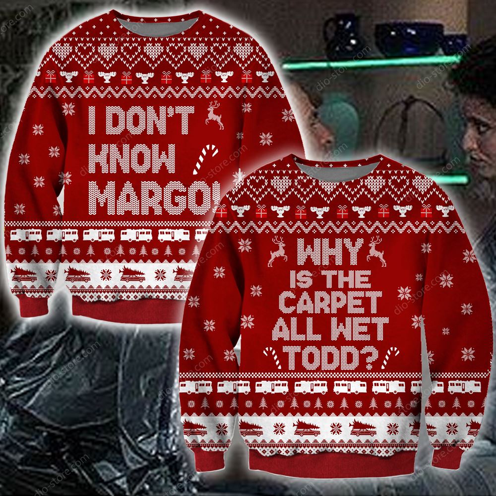 Todd- I Dont Know Margo Knitting Pattern 3d Print Ugly Christmas Sweater Sweatshirt Christmas