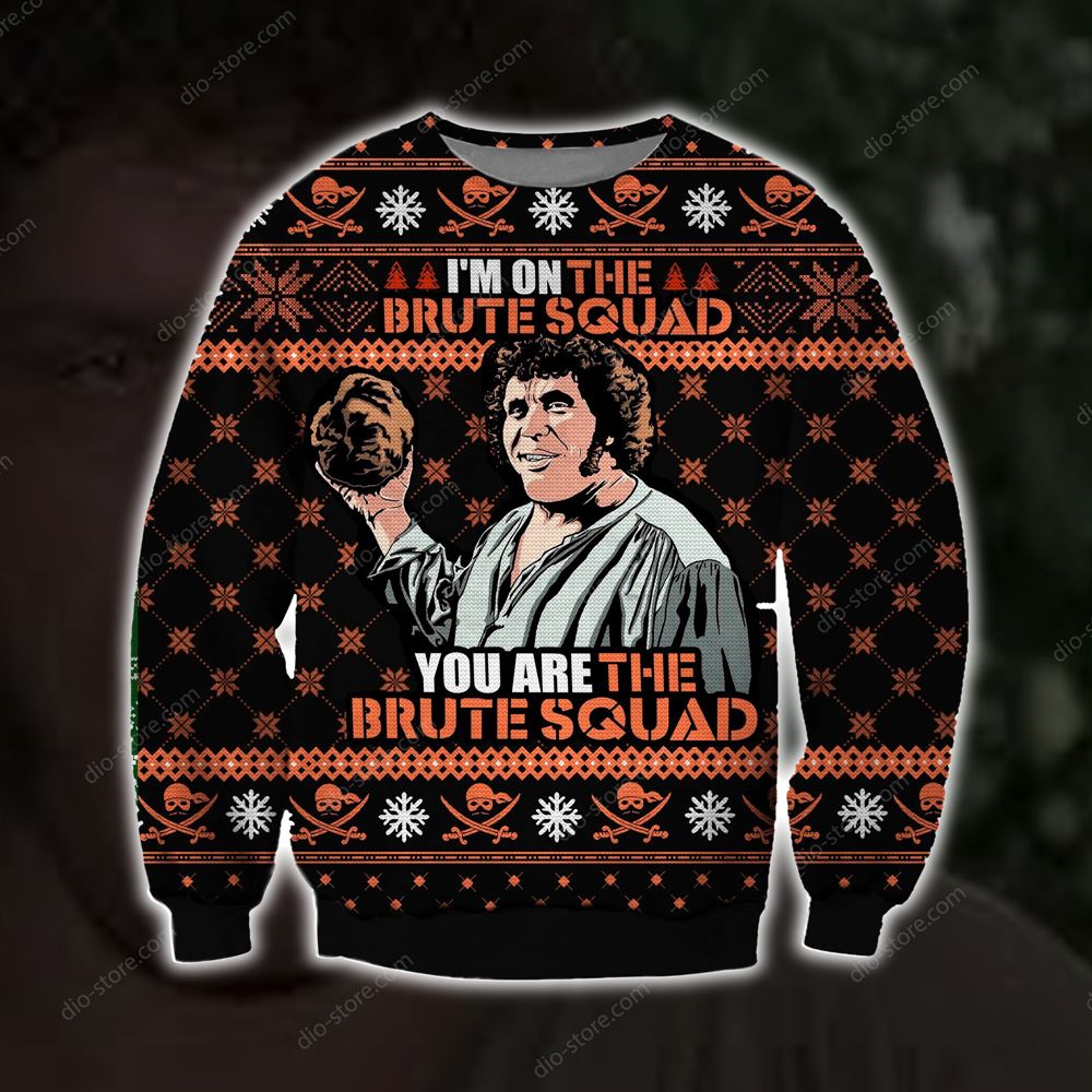 You Are The Brute Squad Knitting Pattern 3d Print Ugly Christmas Sweater Sweatshirt Christmas