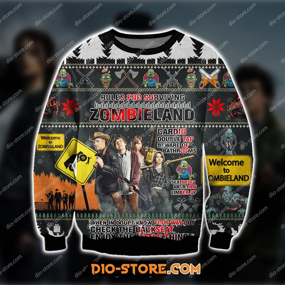 Zombieland Comedy Film 3d Print Ugly Christmas Sweater Sweatshirt Christmas