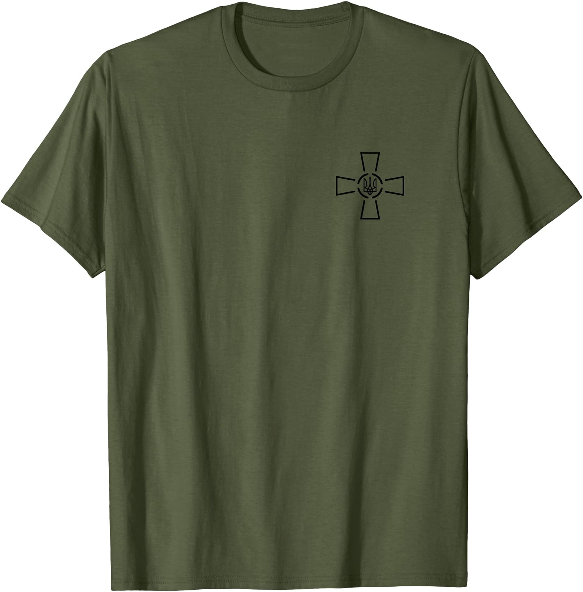 Ato Cross Tryzub Ukraine Volodymyr Zelensky Green T-shirt Full Size Up To 5xl