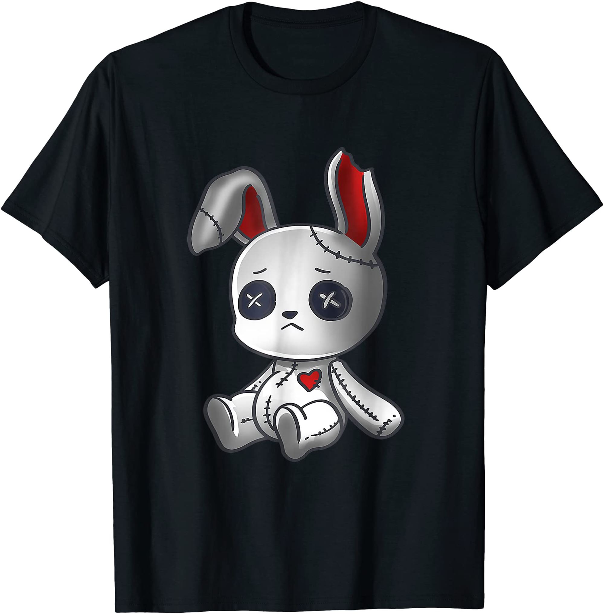 Goth Bunny Cute Creepy Emo Clothes Kawaii Bunny T-shirt Size Up To 5xl
